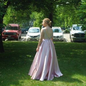 Pink Satin Prom/Grad Dress - Size 4